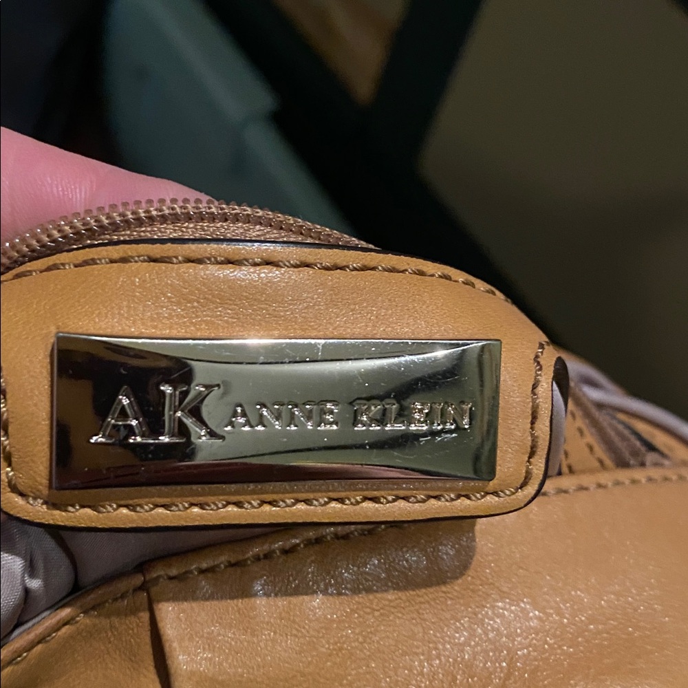 Anne Klein Designer Soft Leather Hobo Shoulder Handbag in a camel shade. - Picture 4 of 12